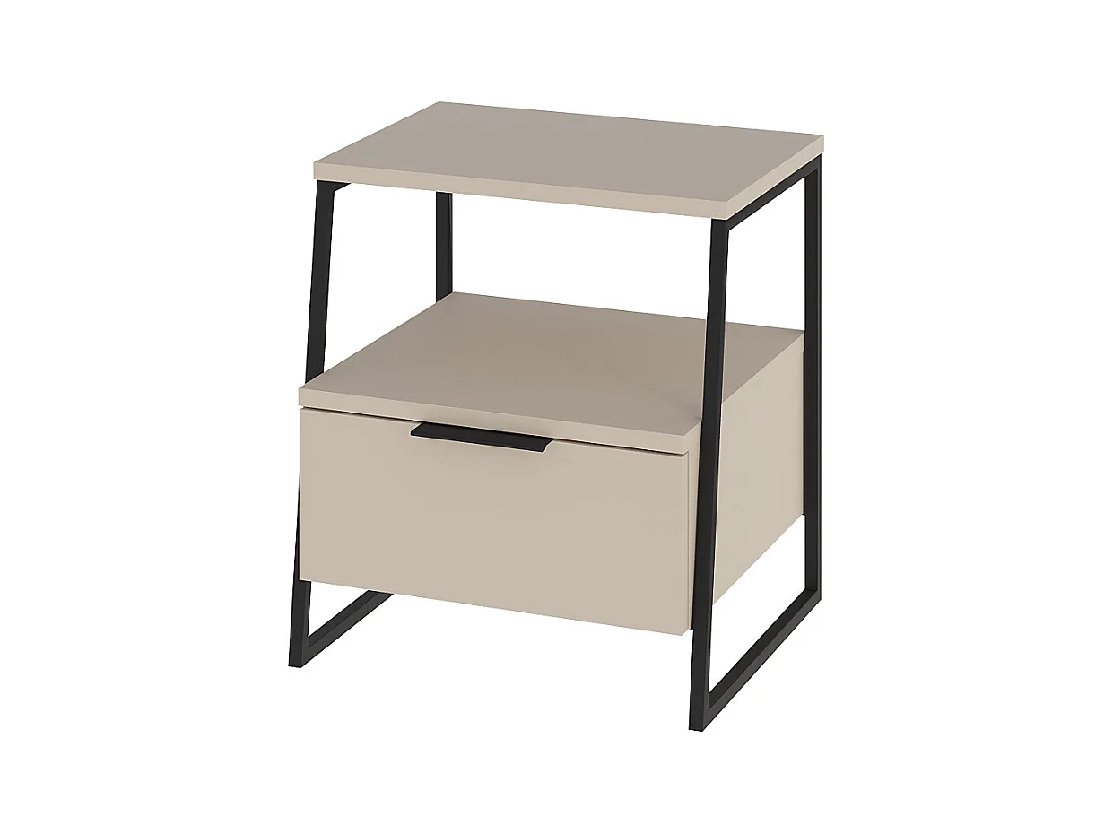 Decortie Pal Table de chevet moderne avec tiroir Grès Largeur 45cm Mobilier de chambre à coucher