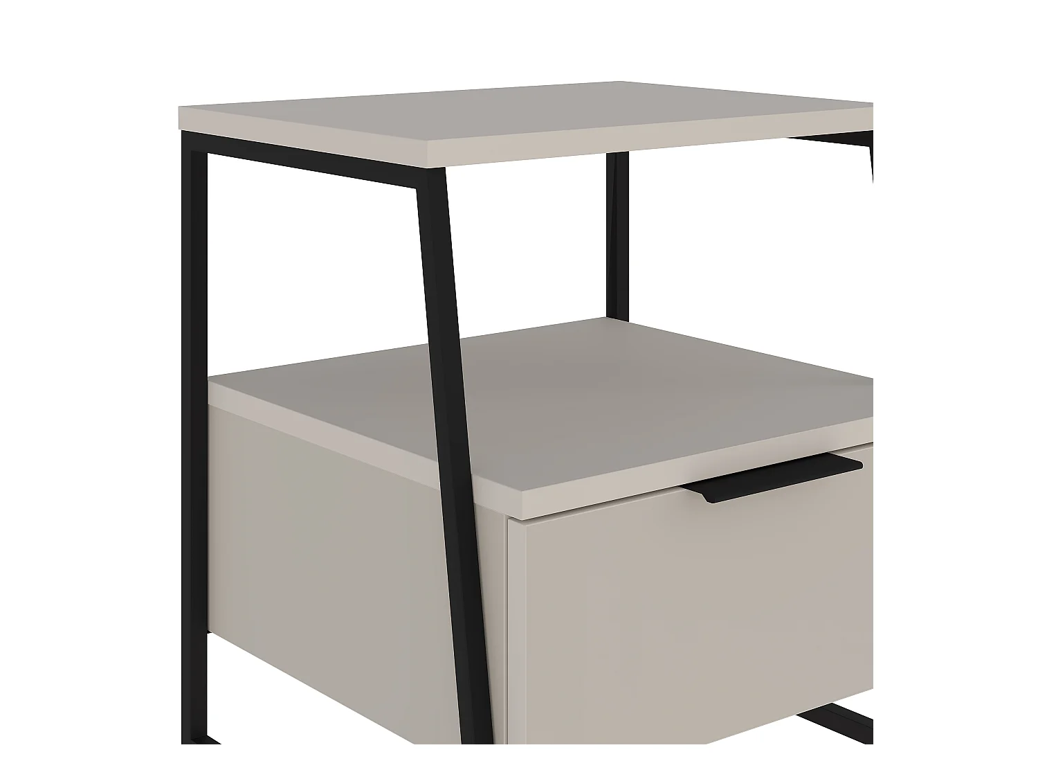 Decortie Pal Table de chevet moderne avec tiroir Grès Largeur 45cm Mobilier de chambre à coucher