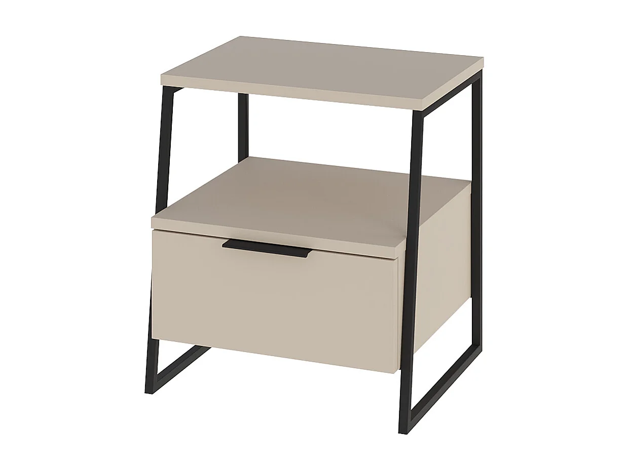 Decortie Pal Table de chevet moderne avec tiroir Grès Largeur 45cm Mobilier de chambre à coucher