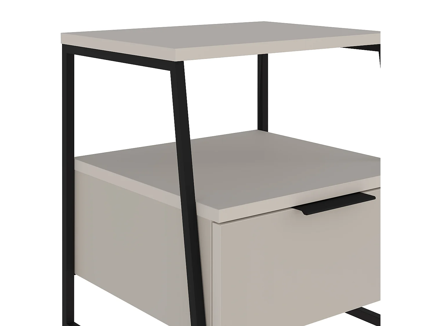 Decortie Pal Table de chevet moderne avec tiroir Grès Largeur 45cm Mobilier de chambre à coucher
