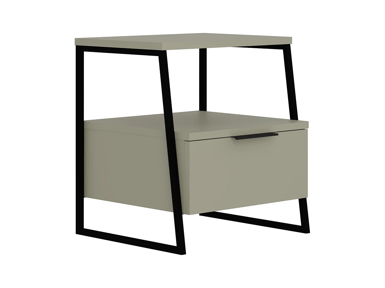 Decortie Pal Table de nuit moderne multifonctionnelle Vert cendré