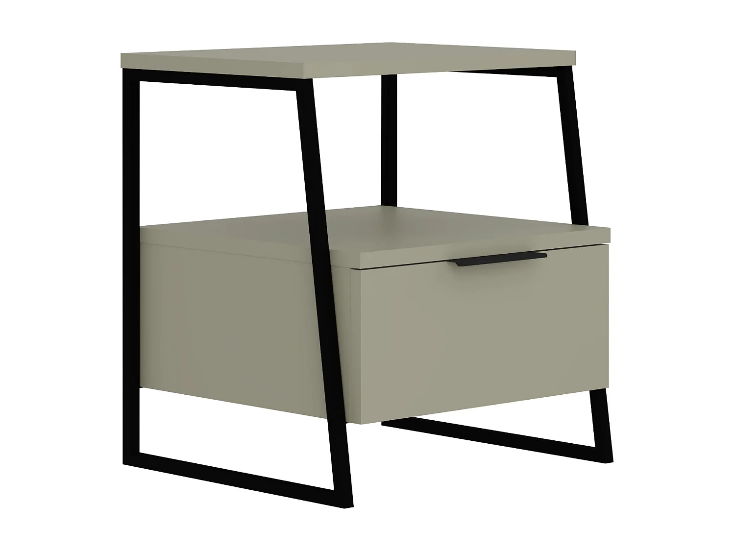 Decortie Pal Table de nuit moderne multifonctionnelle Vert cendré