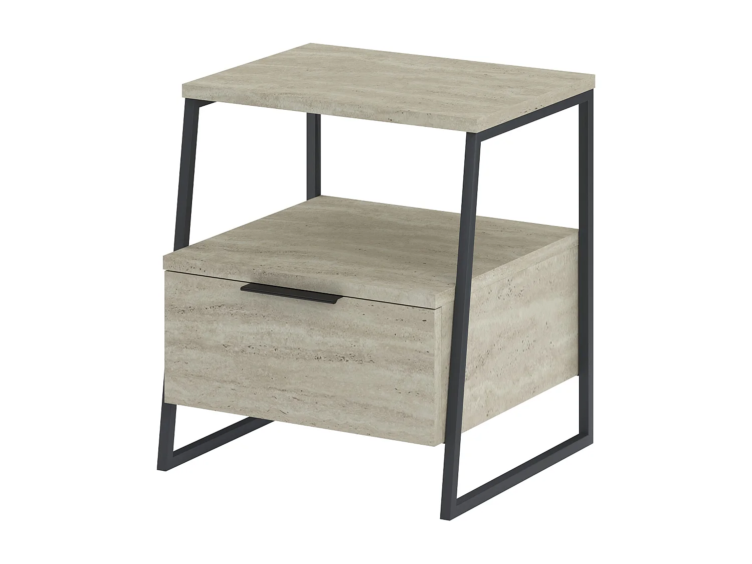 Decortie Pal Table de nuit moderne polyvalente Travertin