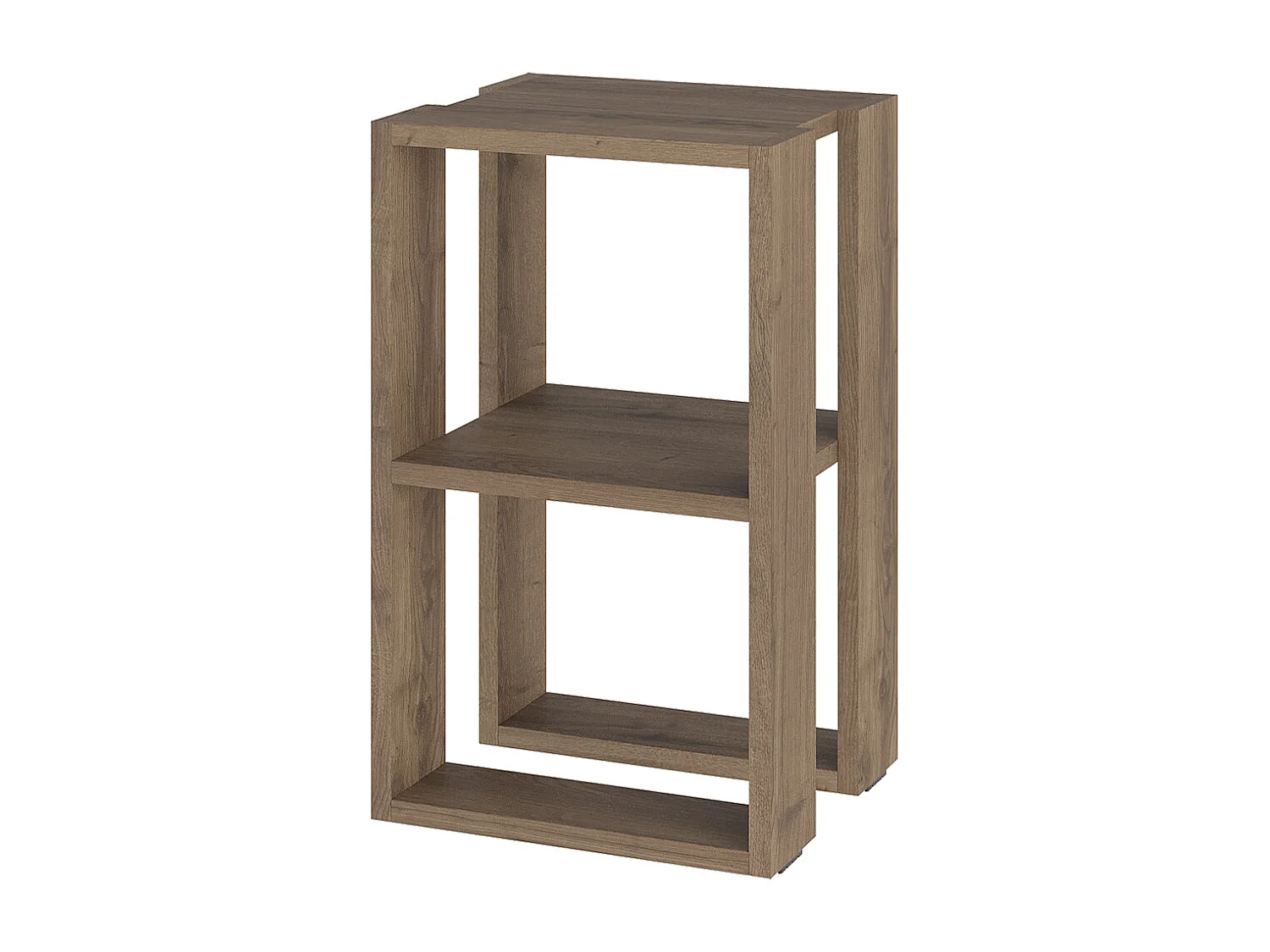 Decortie Lonie Table de chevet moderne Table de nuit avec rangement Effet chêne foncé Largeur 34cm