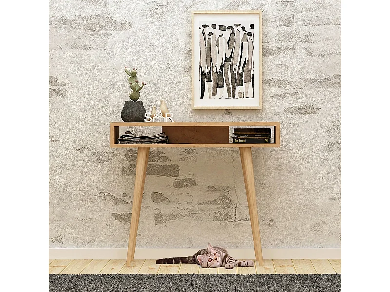 Consola Ottoke color roble Blanco