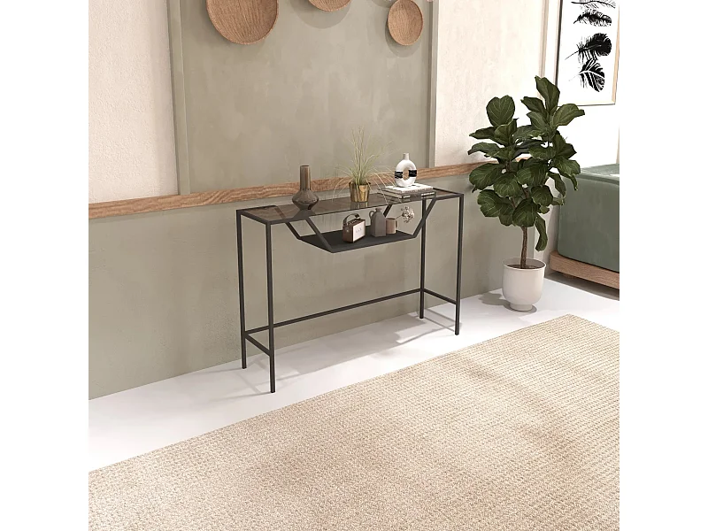 Consola Lala Vidrio ahumado Negro