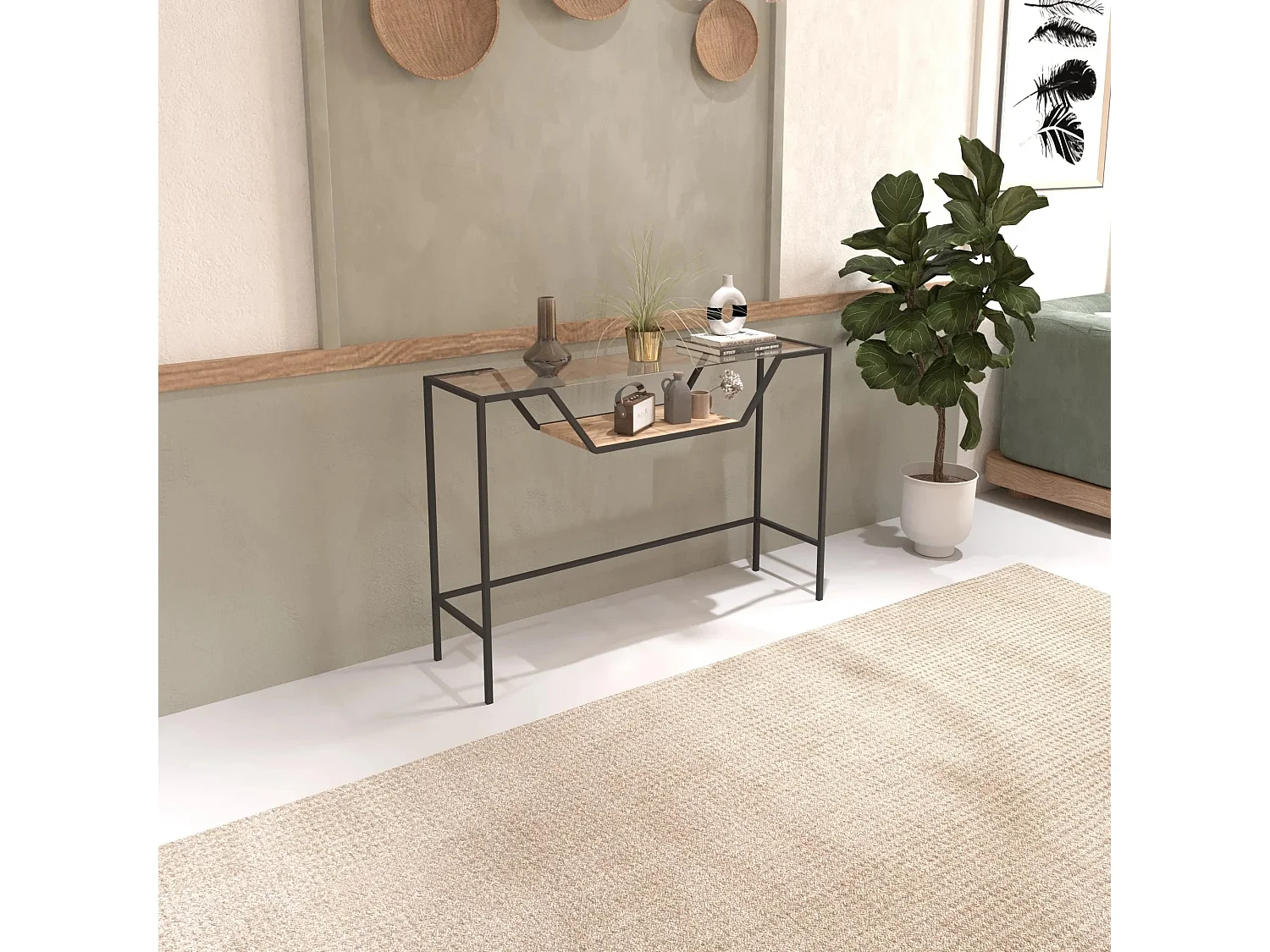 Consola Lala cristal Negro