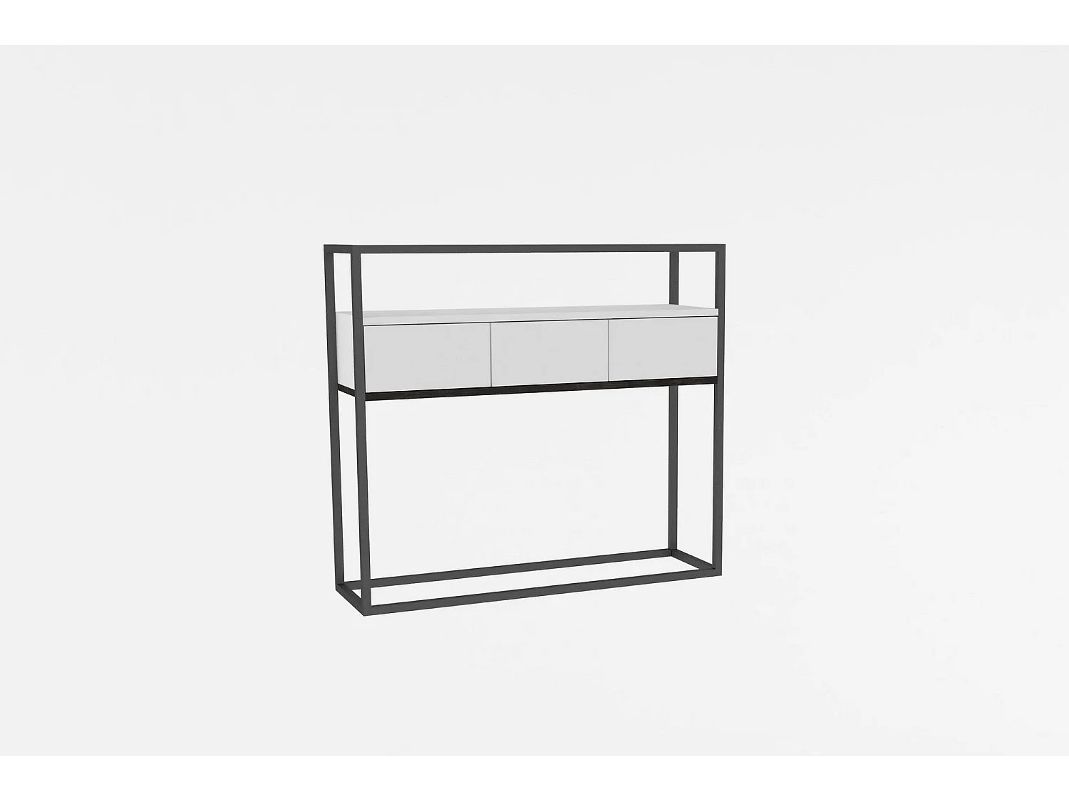 Aparador – 100 cm x 90 cm x 29 cm – Branco – Aglomerado revestido em melamina