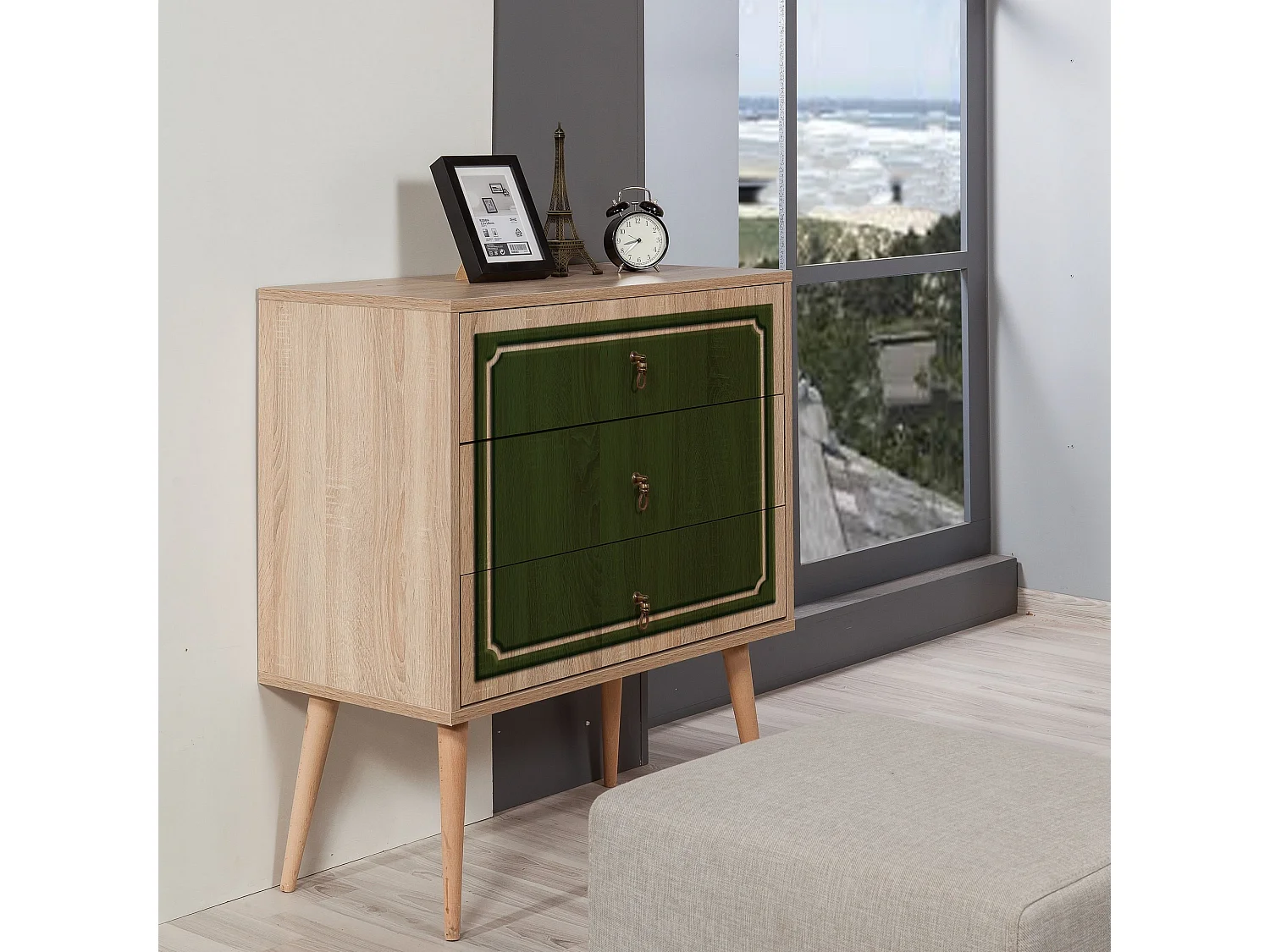 Cómoda Trio-623 sonoma color roble 80x40x90 cm