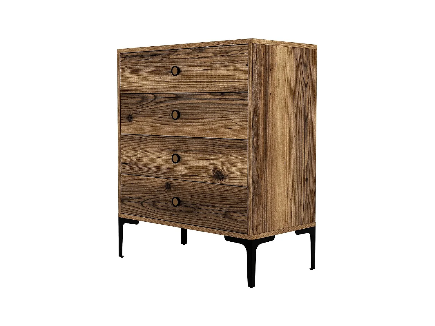 Cómoda Lizbon 539 color nogal 76x40x90.7 cm