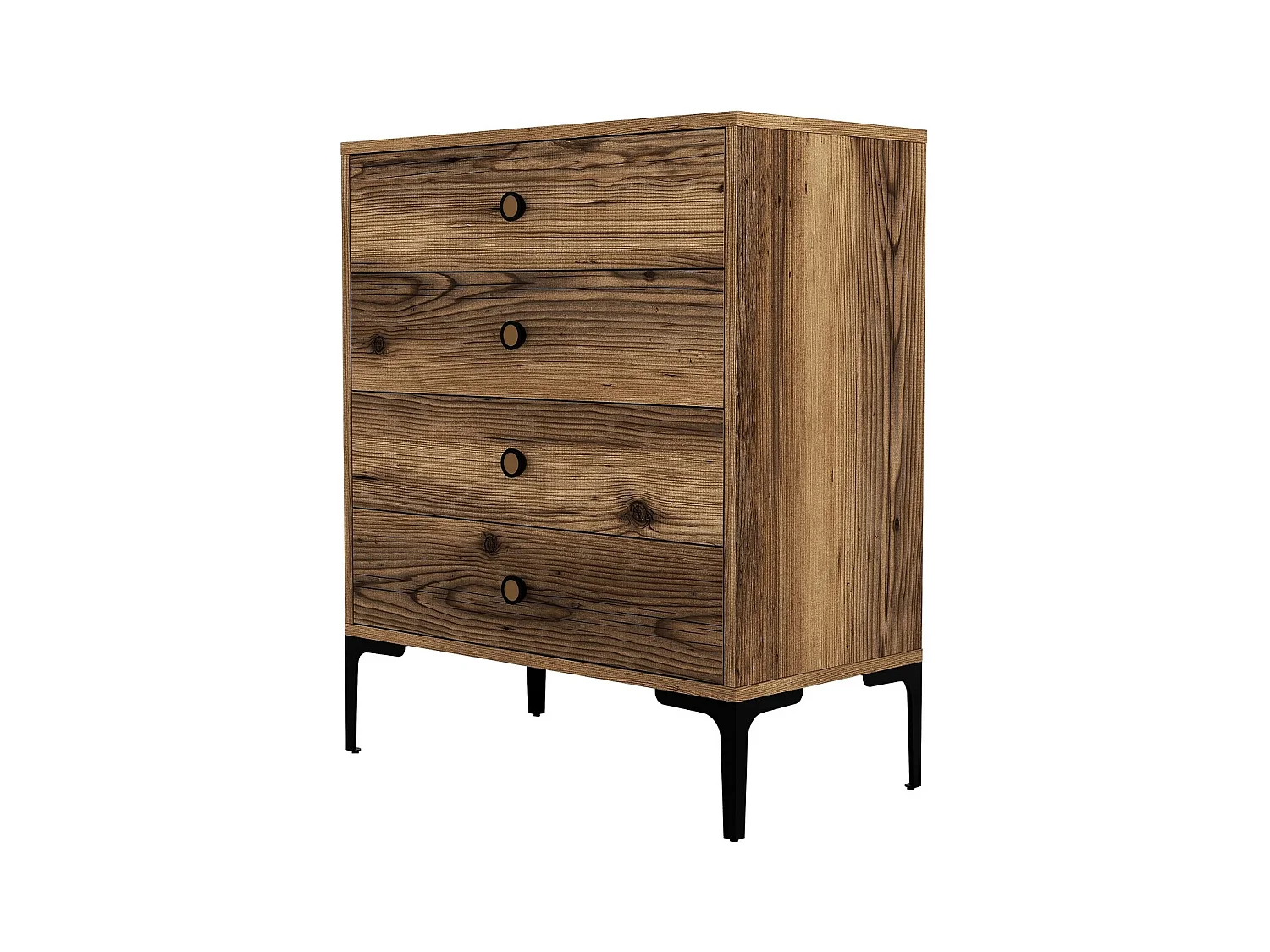 Cómoda Lizbon 539 color nogal 76x40x90.7 cm