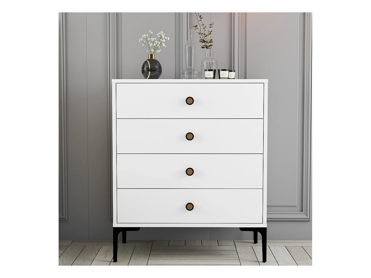 Cómoda Lizbon 542 blanco 76x40x90.7 cm