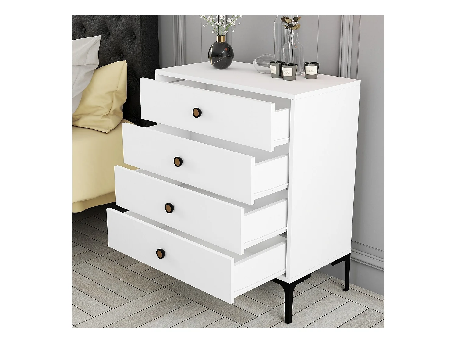 Cómoda Lizbon 542 blanco 76x40x90.7 cm