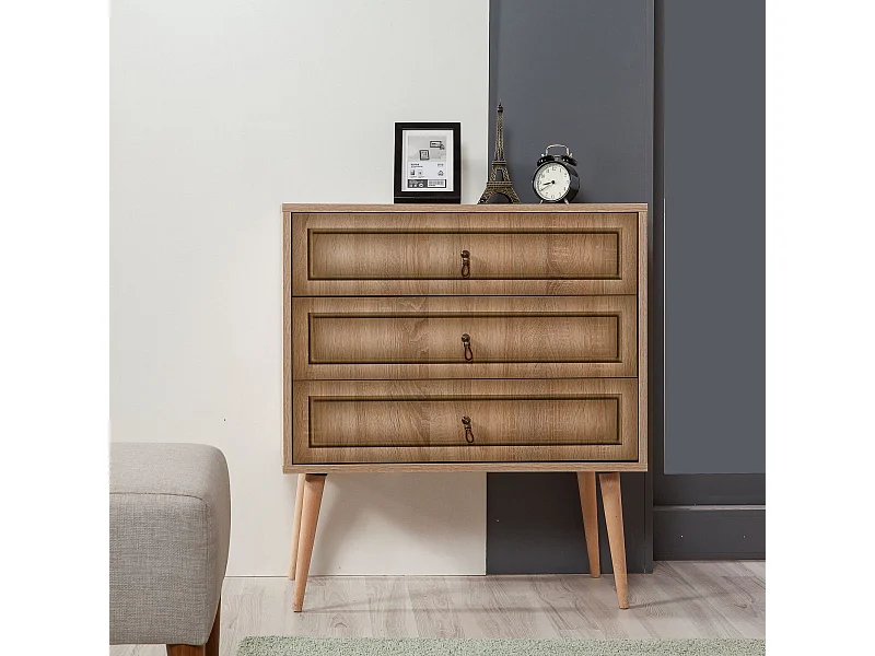 Cómoda Trio-420 sonoma color roble 80x40x90 cm