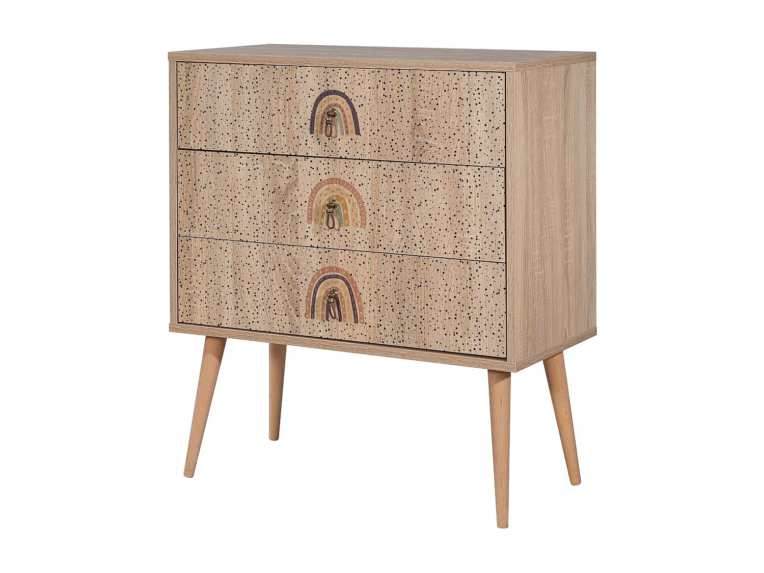 Cómoda City Trio Rainbow multicolor 80x40x89 cm