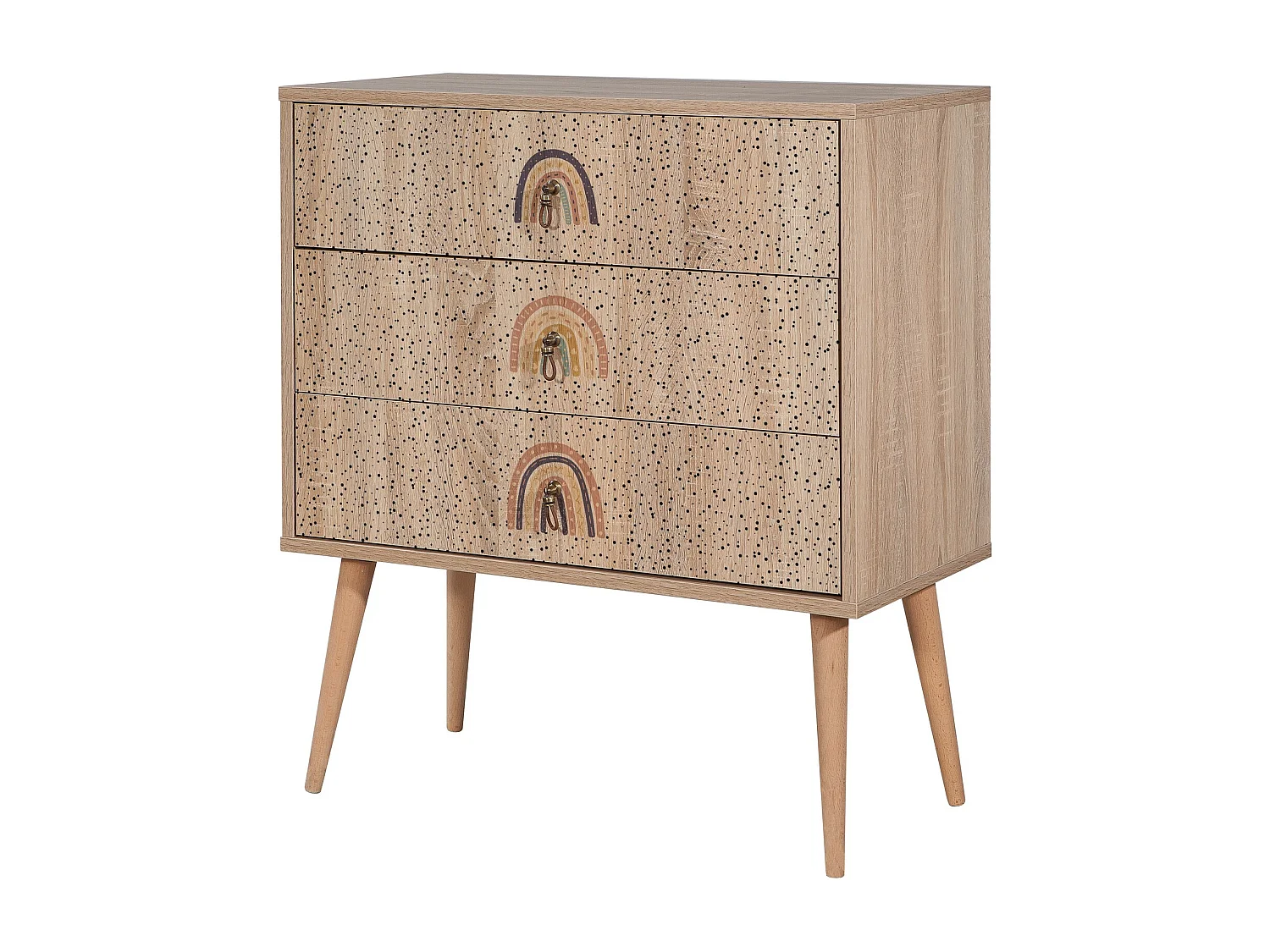 Cómoda City Trio Rainbow multicolor 80x40x89 cm