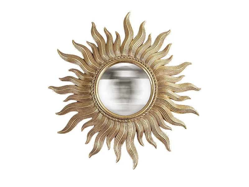 Miroir convexe soleil doré 26cm