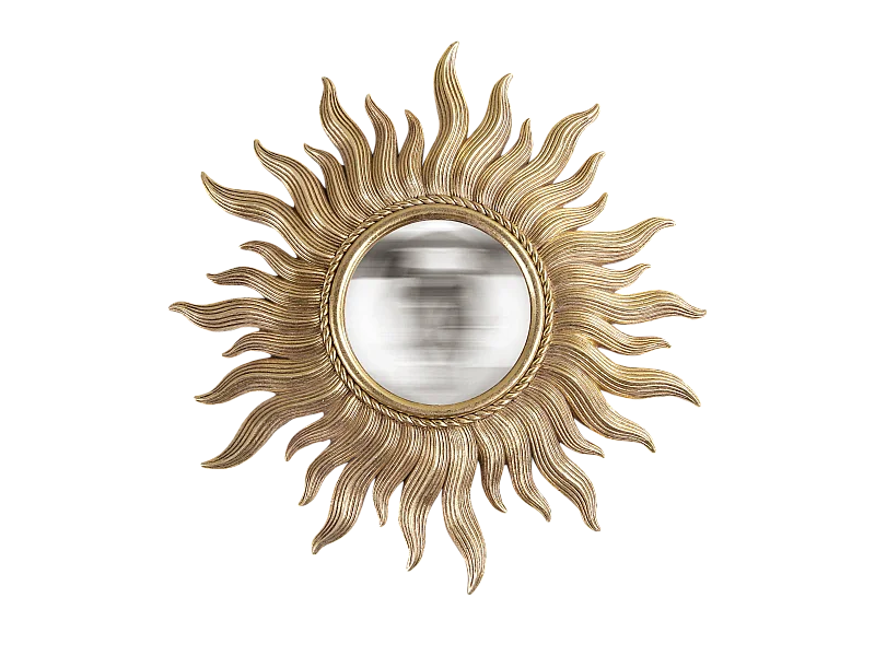 Miroir convexe soleil doré 26cm