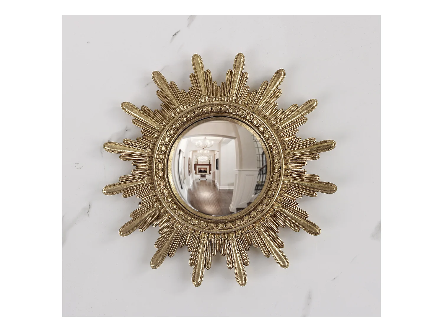 Miroir convexe soleil doré 20.3cm