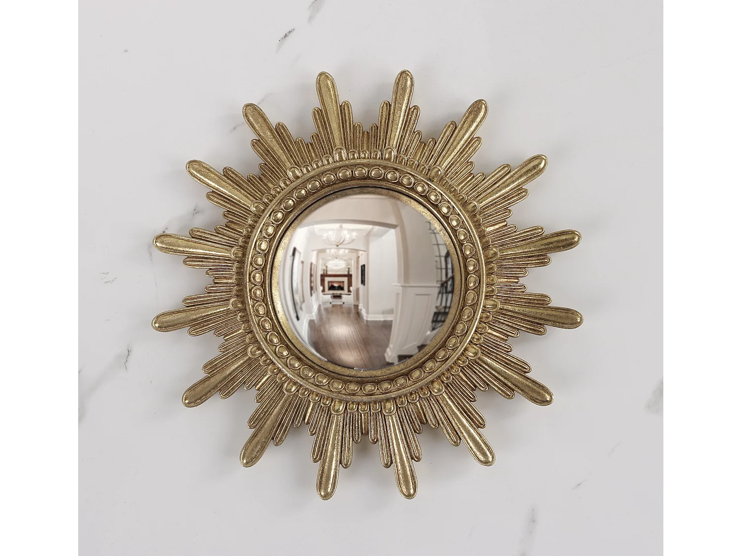 Miroir convexe soleil doré 20.3cm