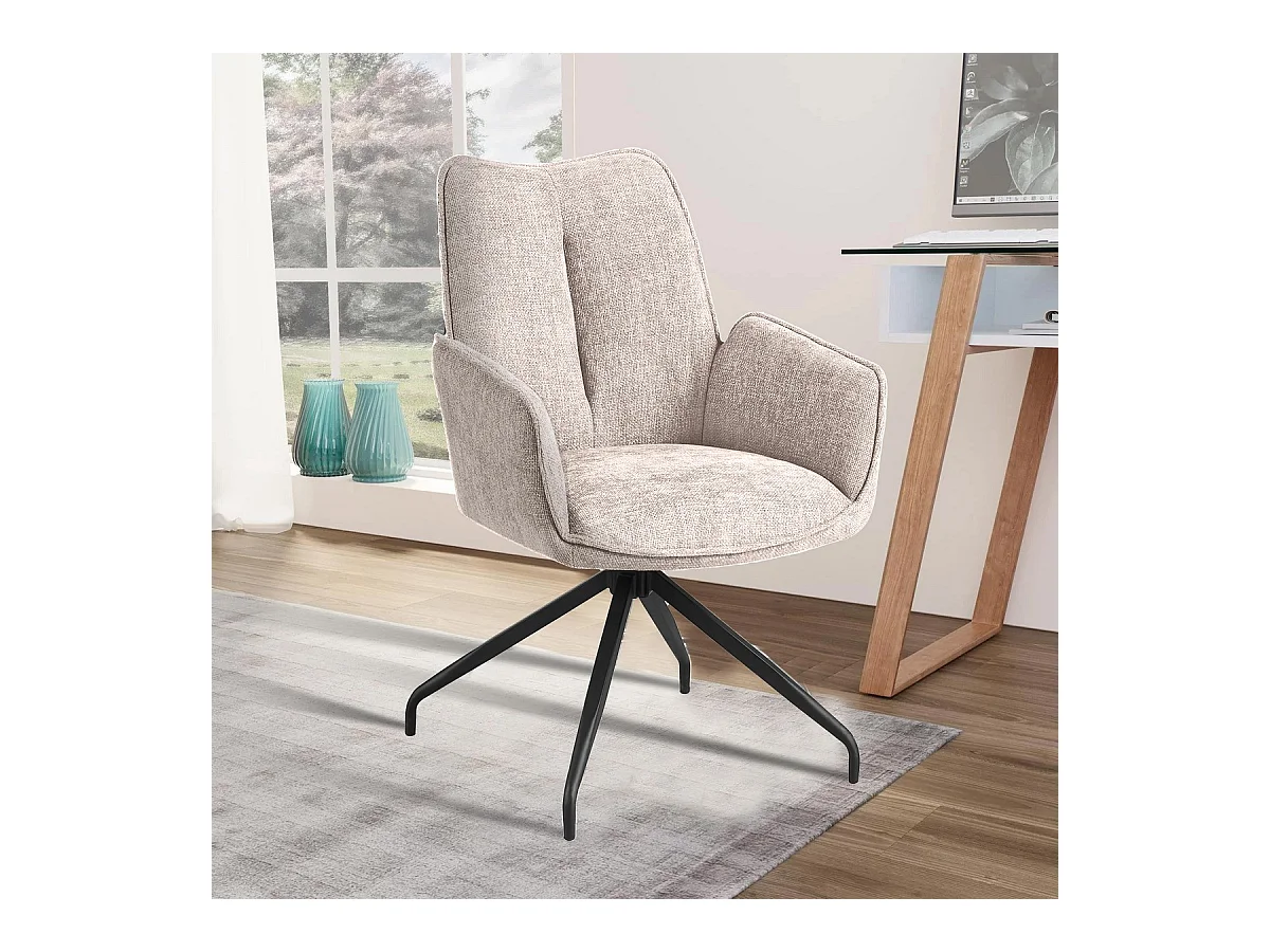 Lot de 2 Chaises Liz, Gris Tourterelle, 55x65x91 cm, Epikasa