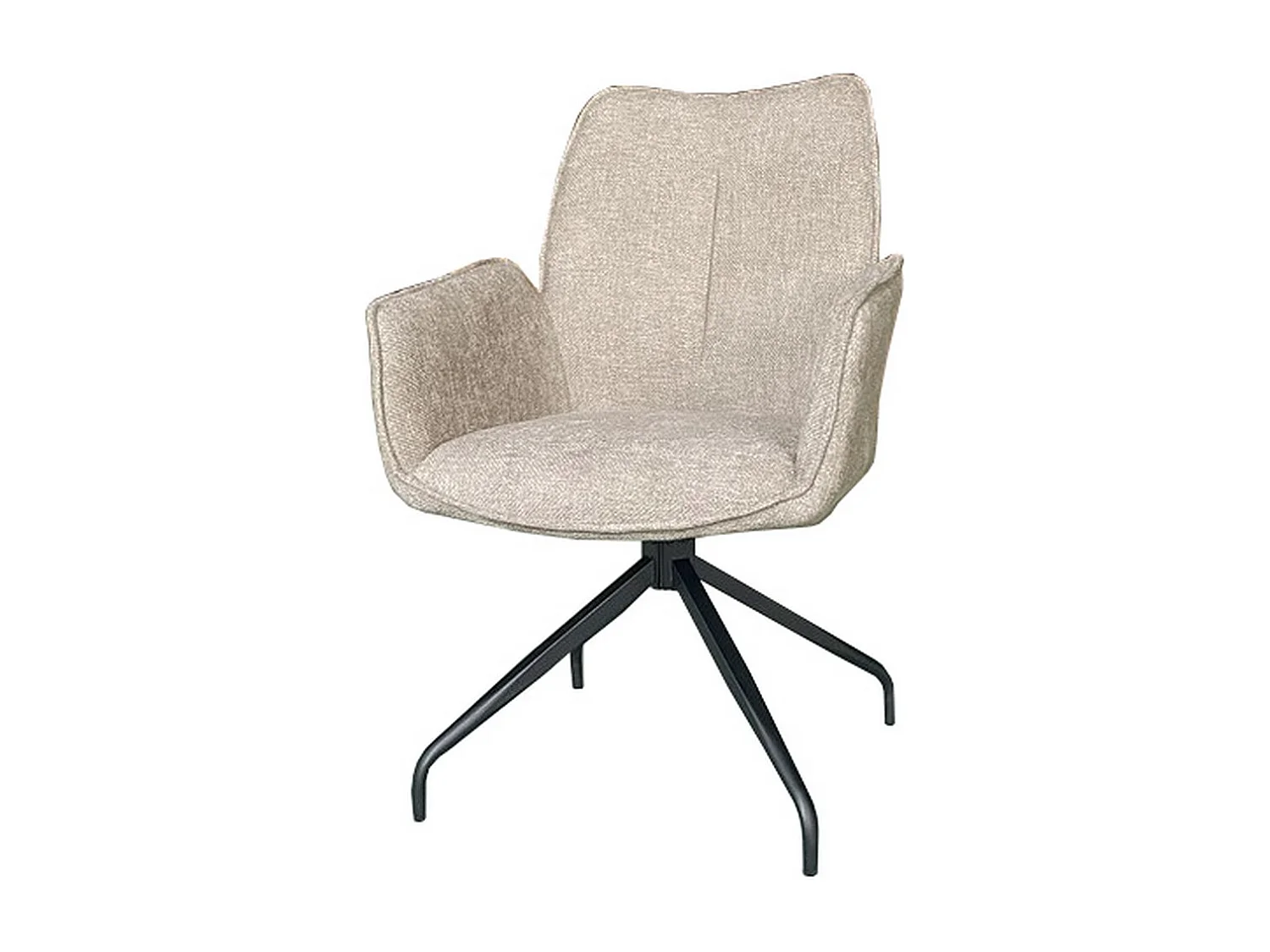 Lot de 2 Chaises Liz, Gris Tourterelle, 55x65x91 cm, Seven Design