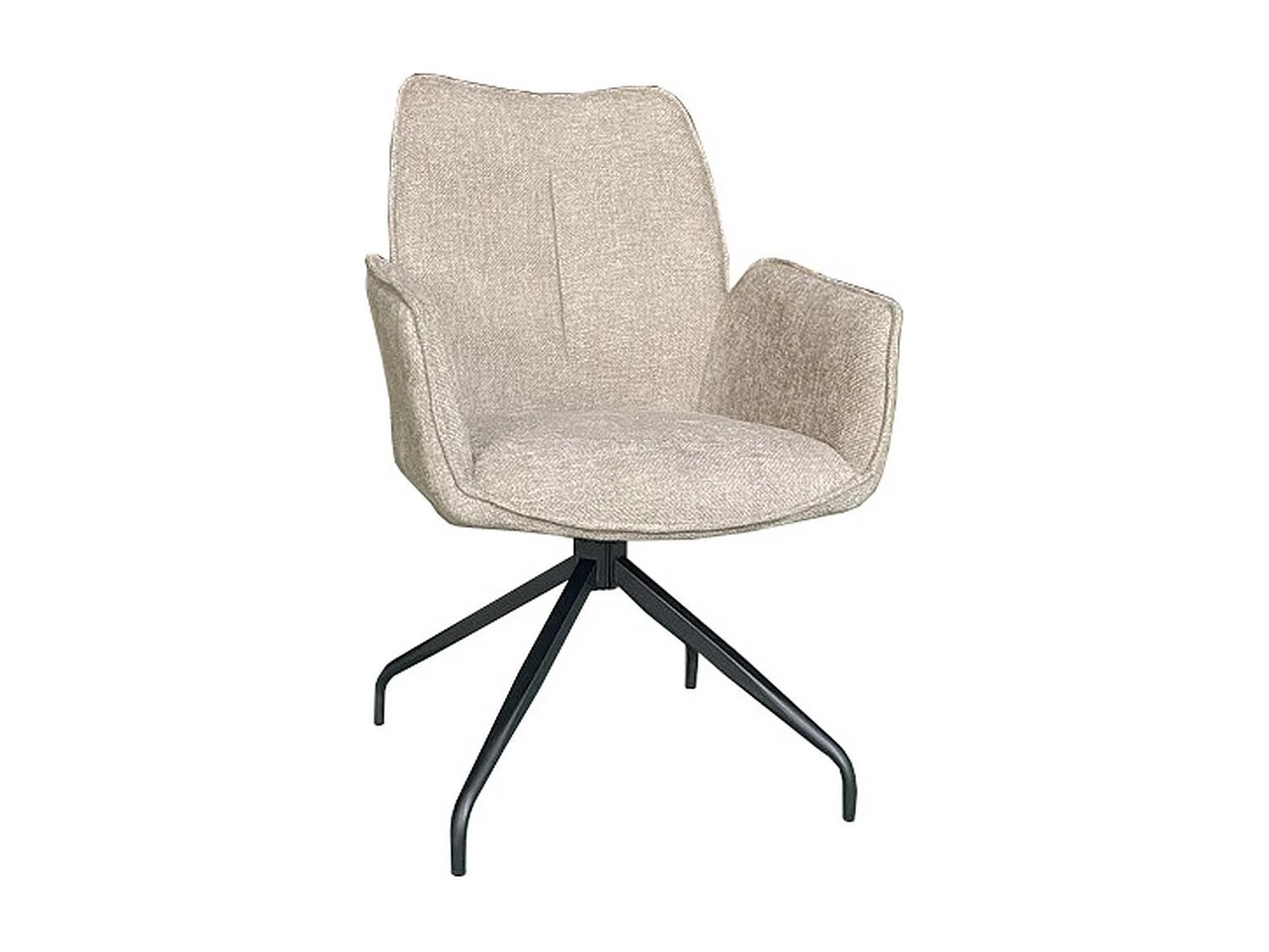 Lot de 2 Chaises Liz, Gris Tourterelle, 55x65x91 cm, Seven Design