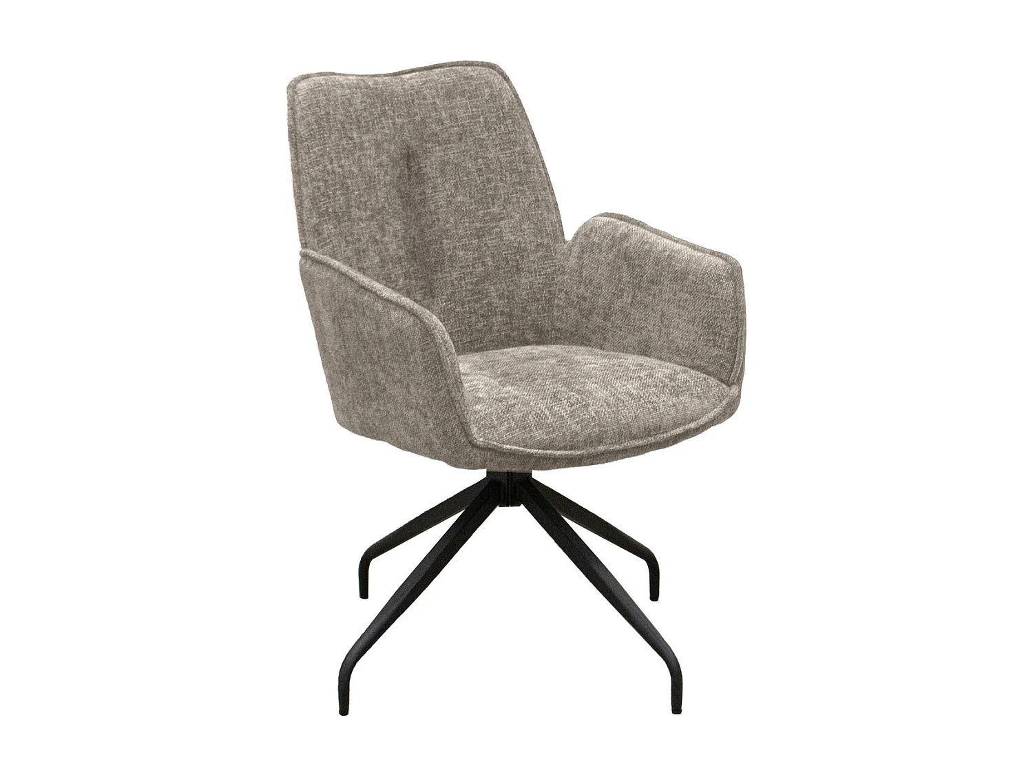 Set di 2 Sedie Liz, Tortora, 55x65x91 cm, Seven Design