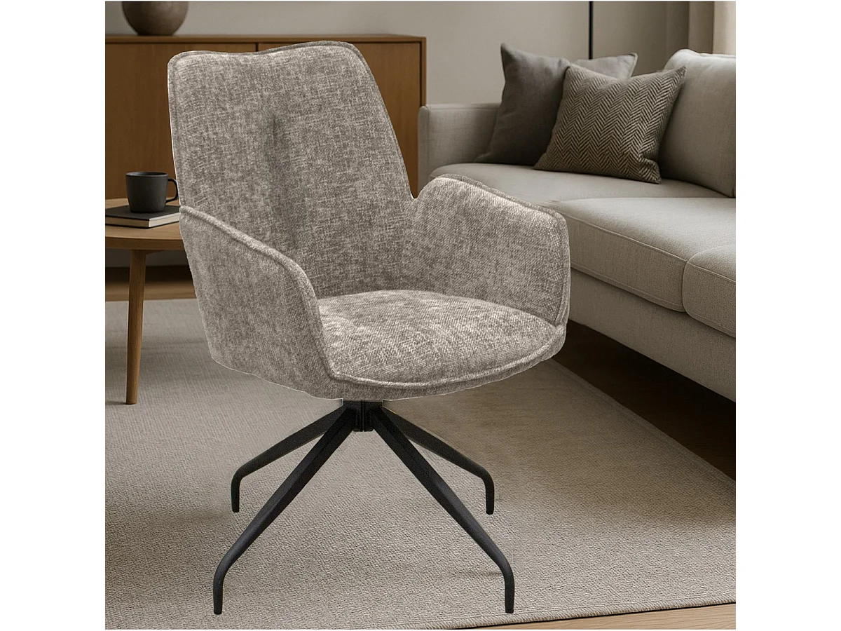 Zestaw 2 krzeseł Liz, Gołębia Szarość, 55x65x91 cm, Seven Design