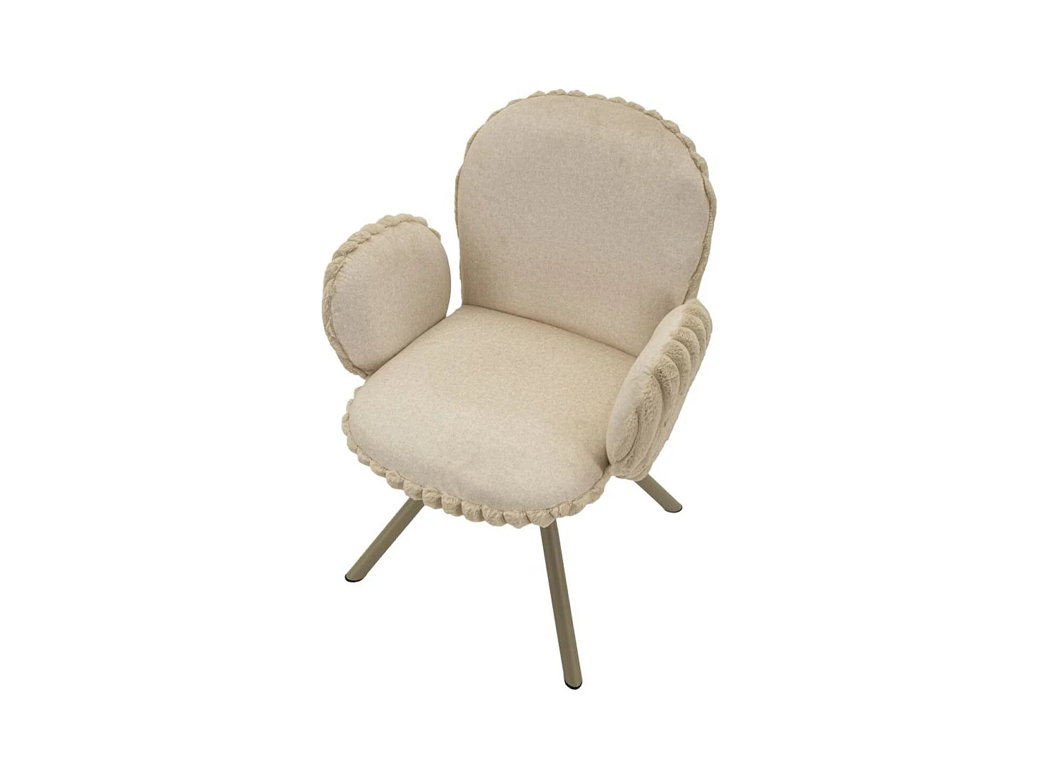 Lot de 2 Chaises MF887, Beige, 64x68x83 cm, Epikasa