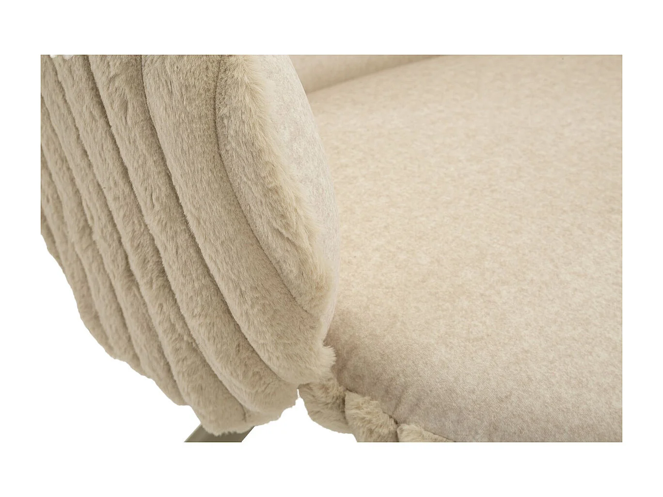 Lot de 2 Chaises MF887, Beige, 64x68x83 cm, Epikasa