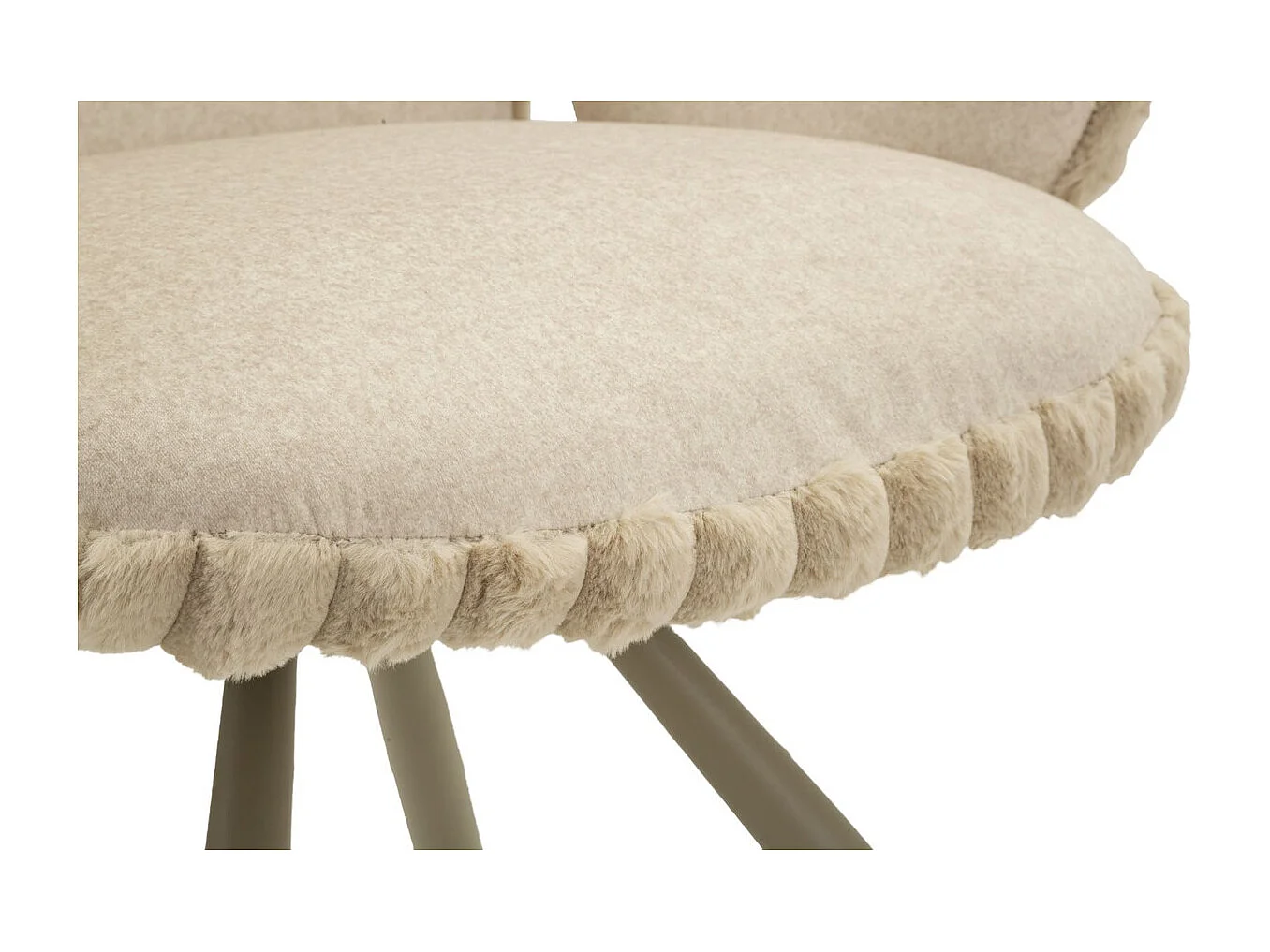 Lot de 2 Chaises MF887, Beige, 64x68x83 cm, Epikasa