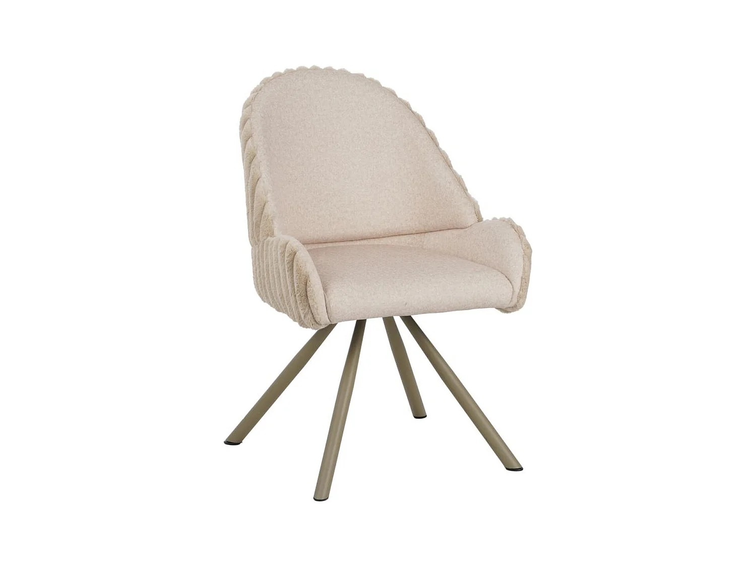 Lot de 2 Chaises MF885, Beige, 58x53x85 cm, Epikasa