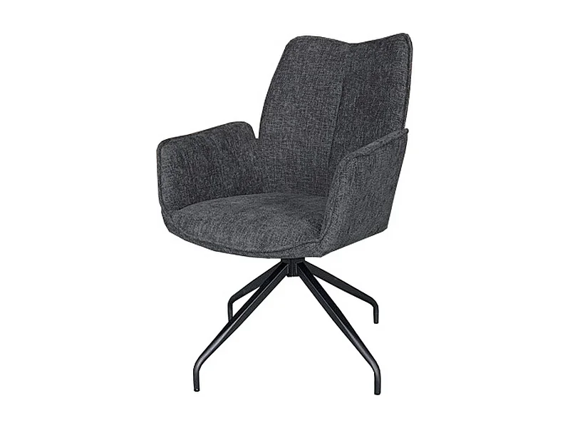 Lot de 2 Chaises Liz, Gris, 55x65x91 cm, Seven Design