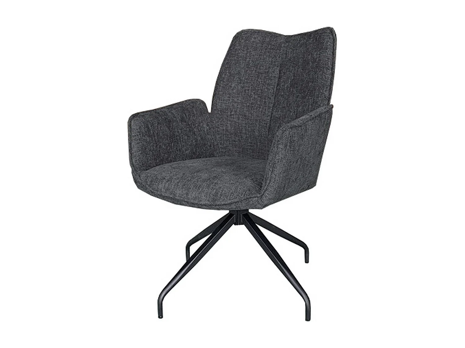 Lot de 2 Chaises Liz, Gris, 55x65x91 cm, Seven Design