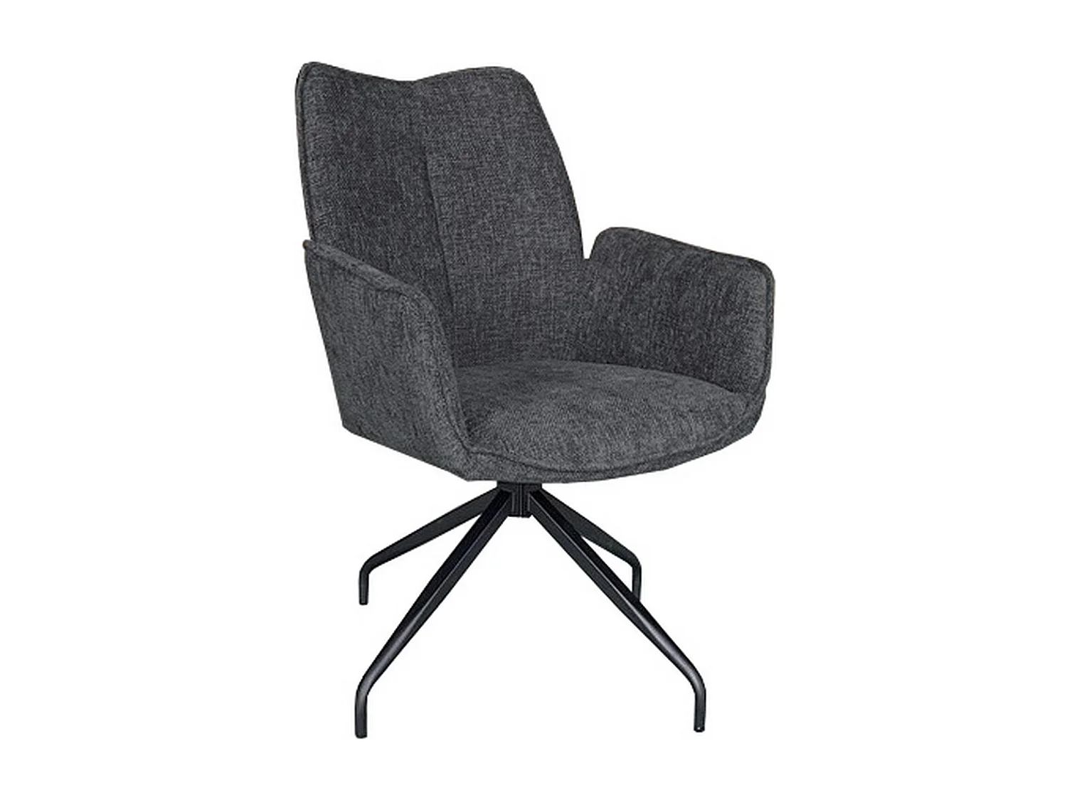 Lot de 2 Chaises Liz, Gris, 55x65x91 cm, Seven Design