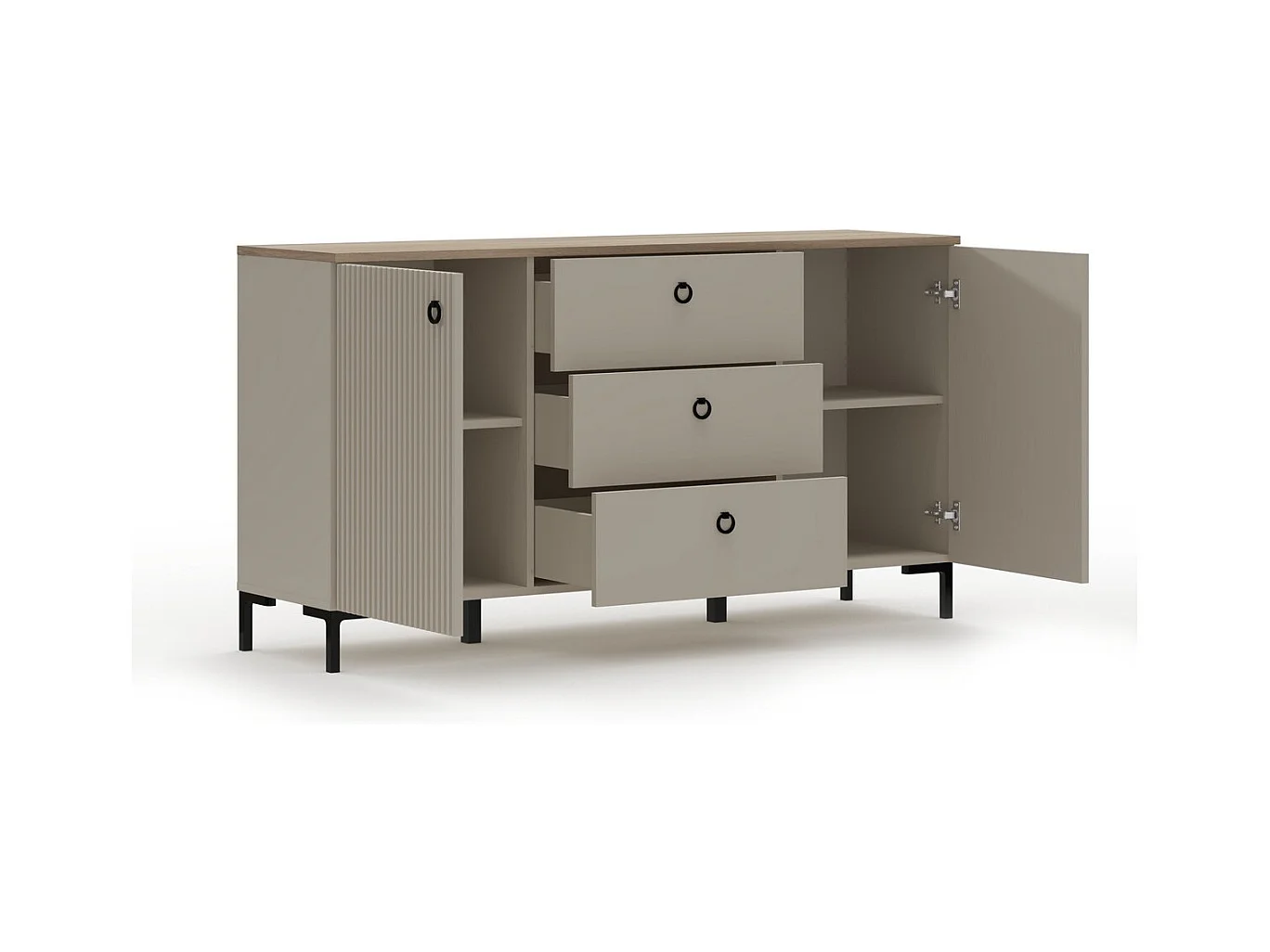 Madia Lucrezia, Beige, 150x41x81 cm, Epikasa