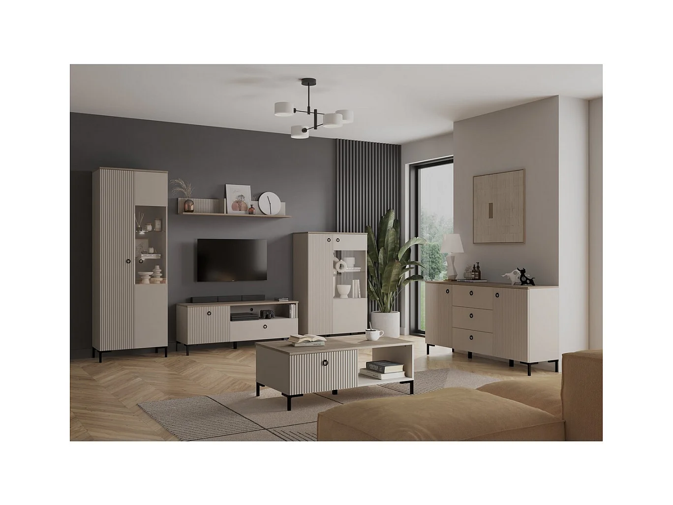 Madia Lucrezia, Beige, 150x41x81 cm, Epikasa