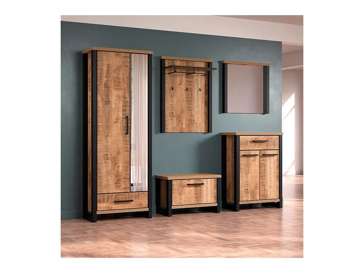 Kredens Enna, Brązowy, 73x39x100 cm, Epikasa