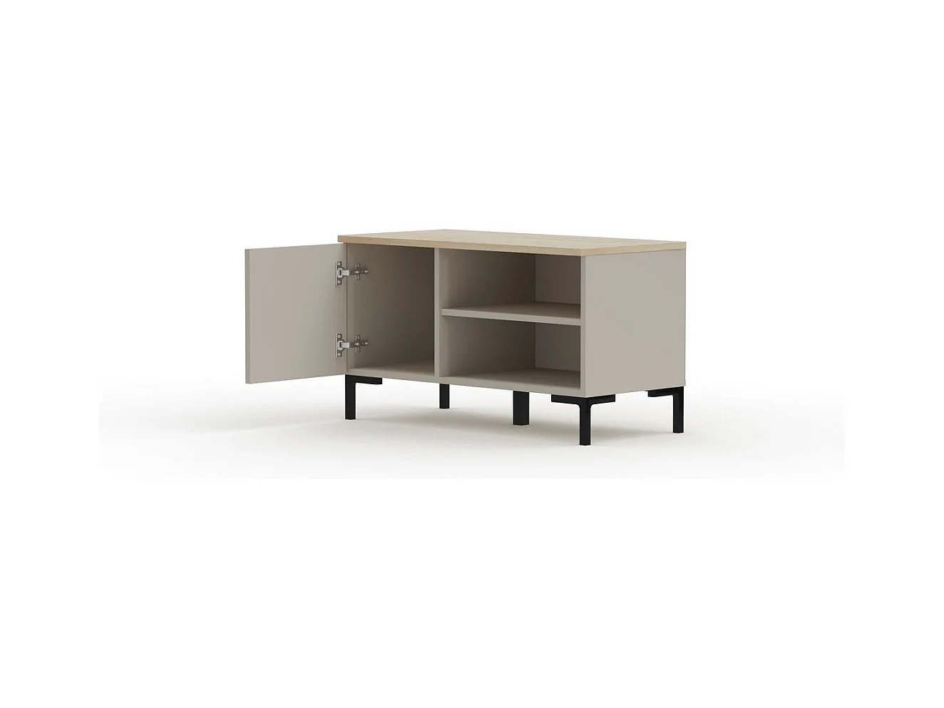 Bank met Opbergruimte Lucrezia, Beige, 85x41x49 cm, Epikasa