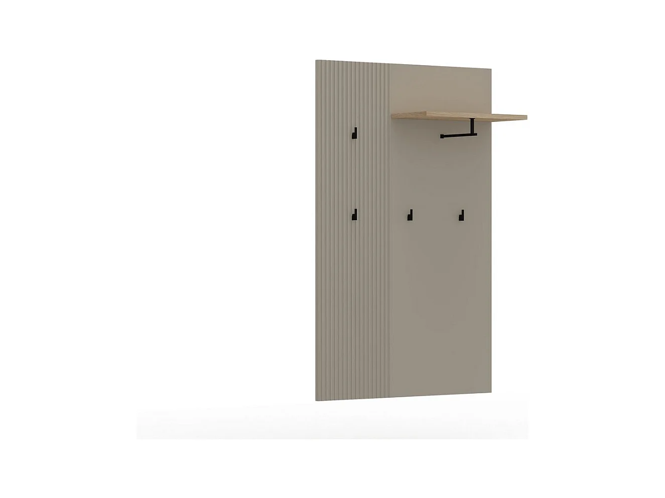 Porte-Manteau Murale Lucrezia, Beige, 85x26x133 cm, Epikasa