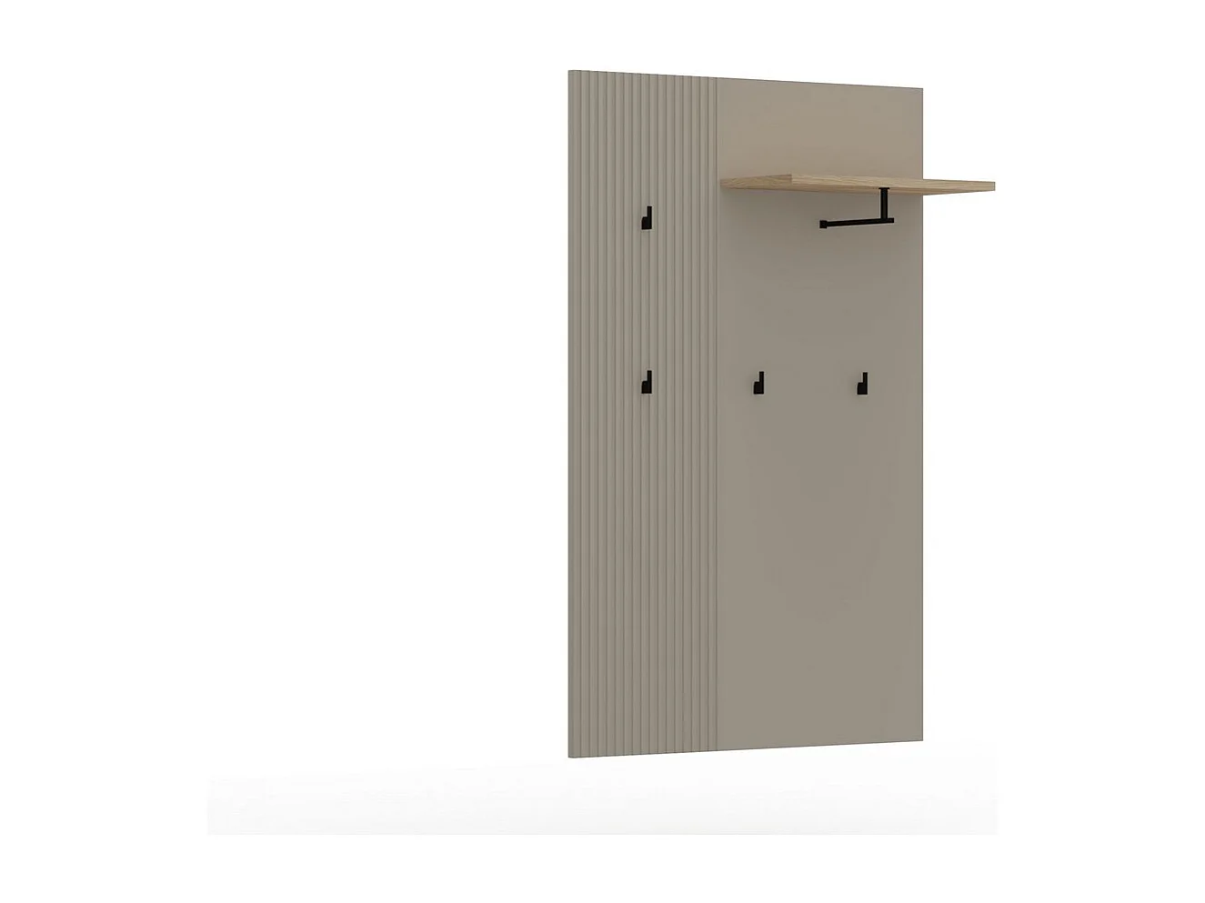 Porte-Manteau Murale Lucrezia, Beige, 85x26x133 cm, Seven Design