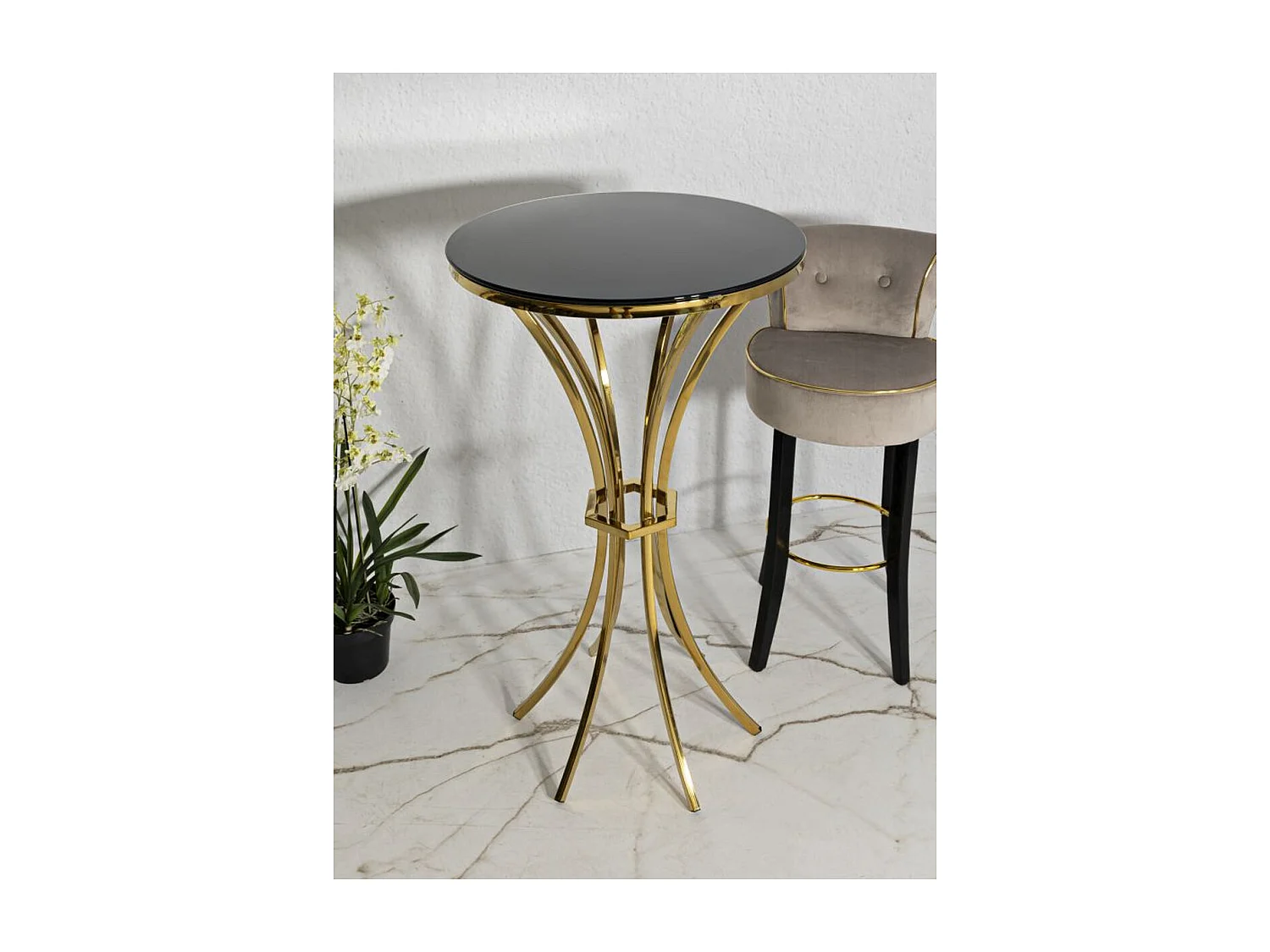 Tafel MF878, Goud, 108x108x60 cm, Epikasa