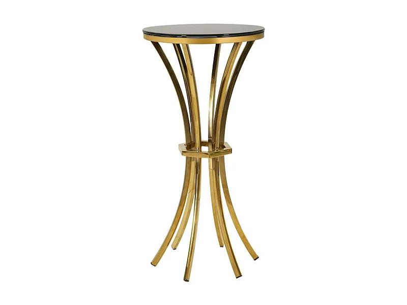 Table à Manger MF880, Or, 40x40x81 cm, Epikasa