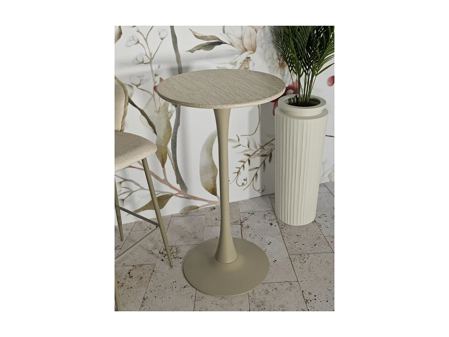 Mesa MF889, Bege, 60x60x106 cm, Epikasa