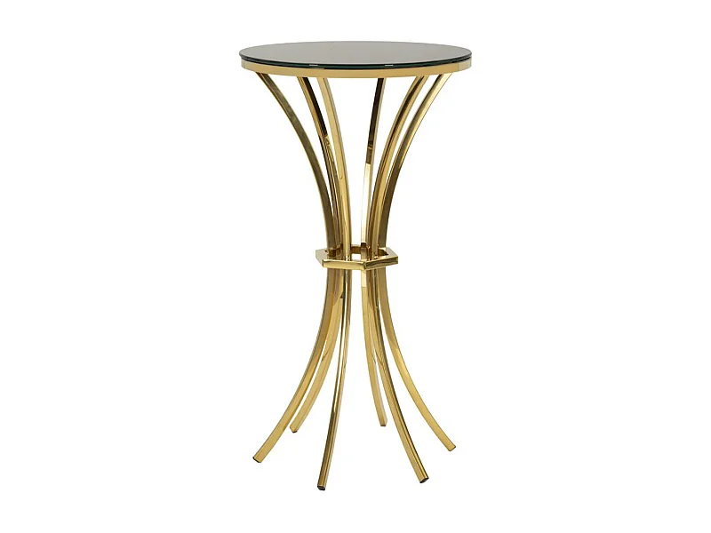 Table à Manger MF879, Or, 50x50x92 cm, Epikasa