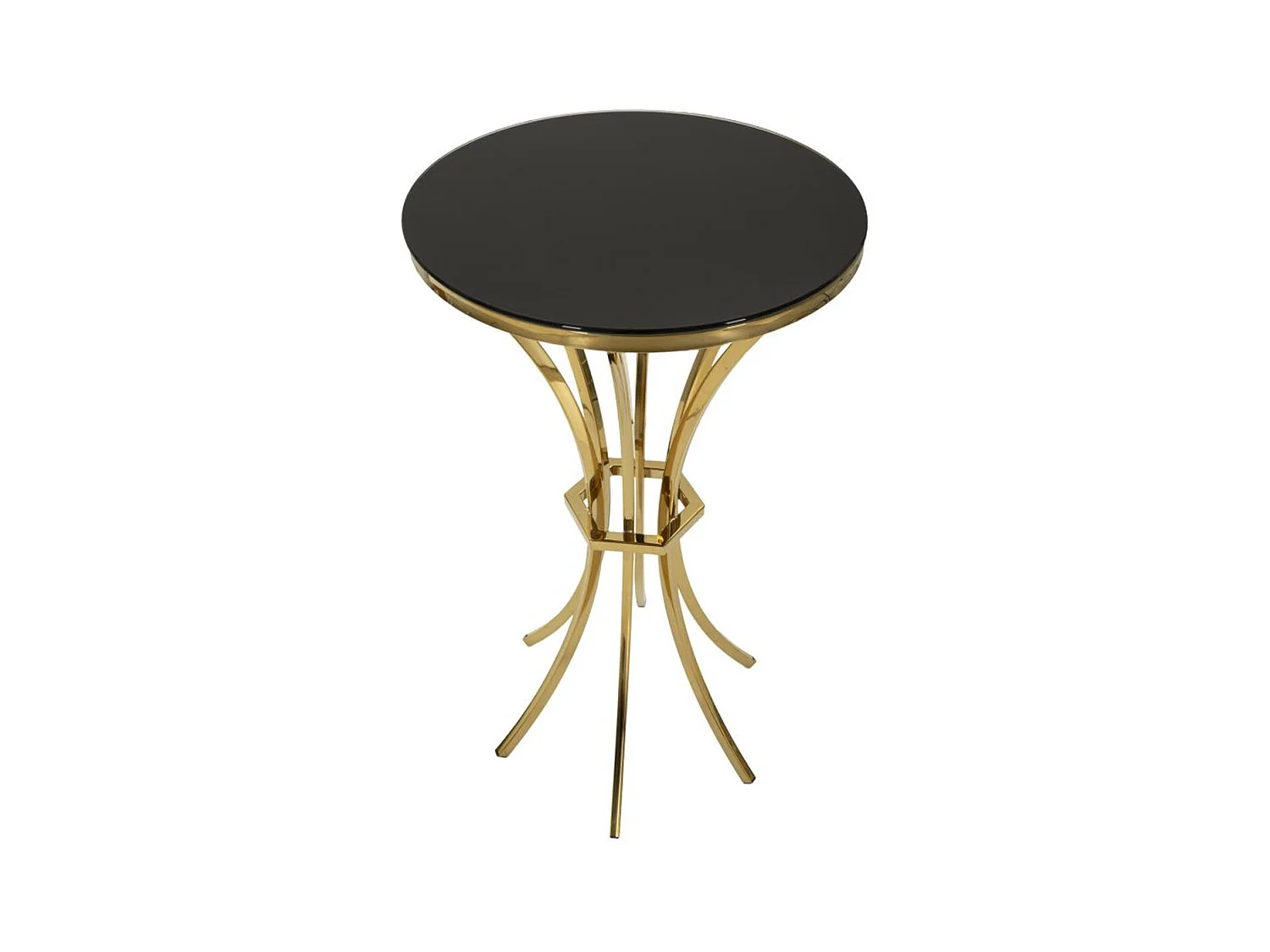 Table d'Appoint MF879, Or, 50x50x92 cm, Seven Design
