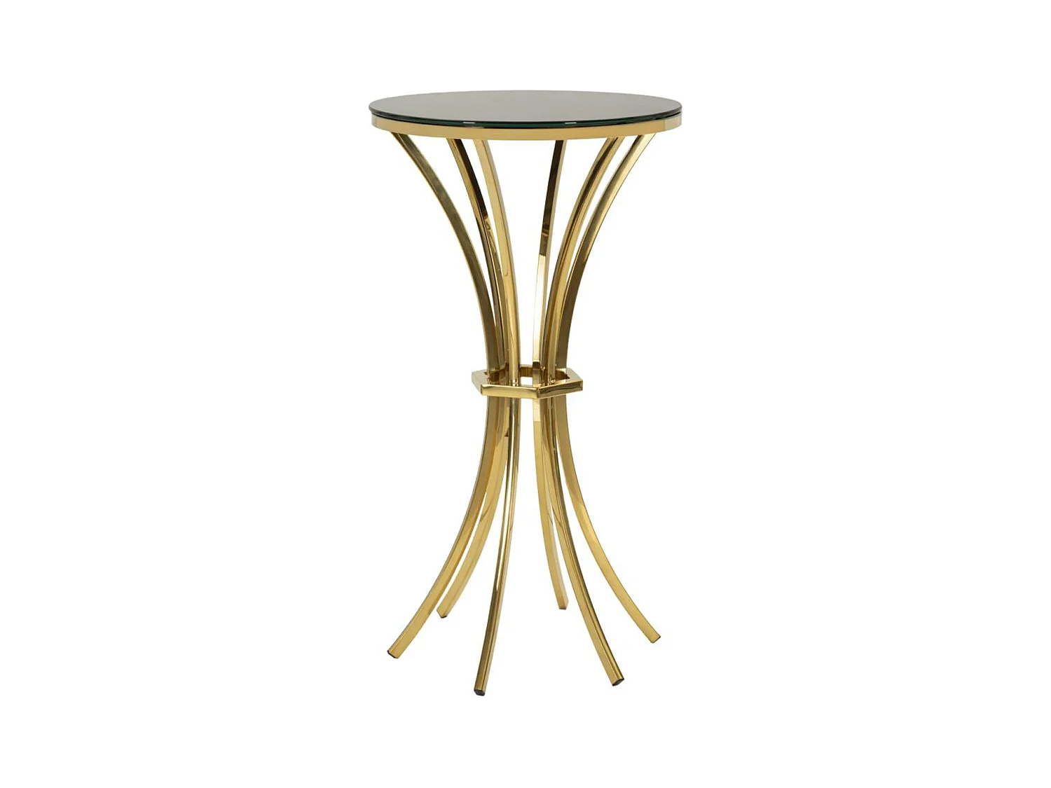 Table à Manger MF879, Or, 50x50x92 cm, Epikasa