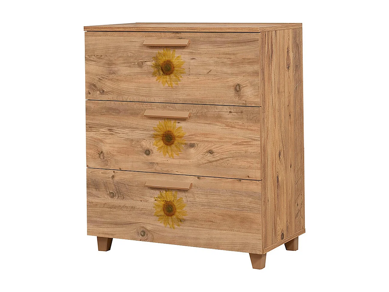 Cómoda Leva Gravis Seed color pino atlántico 80x43x95 cm