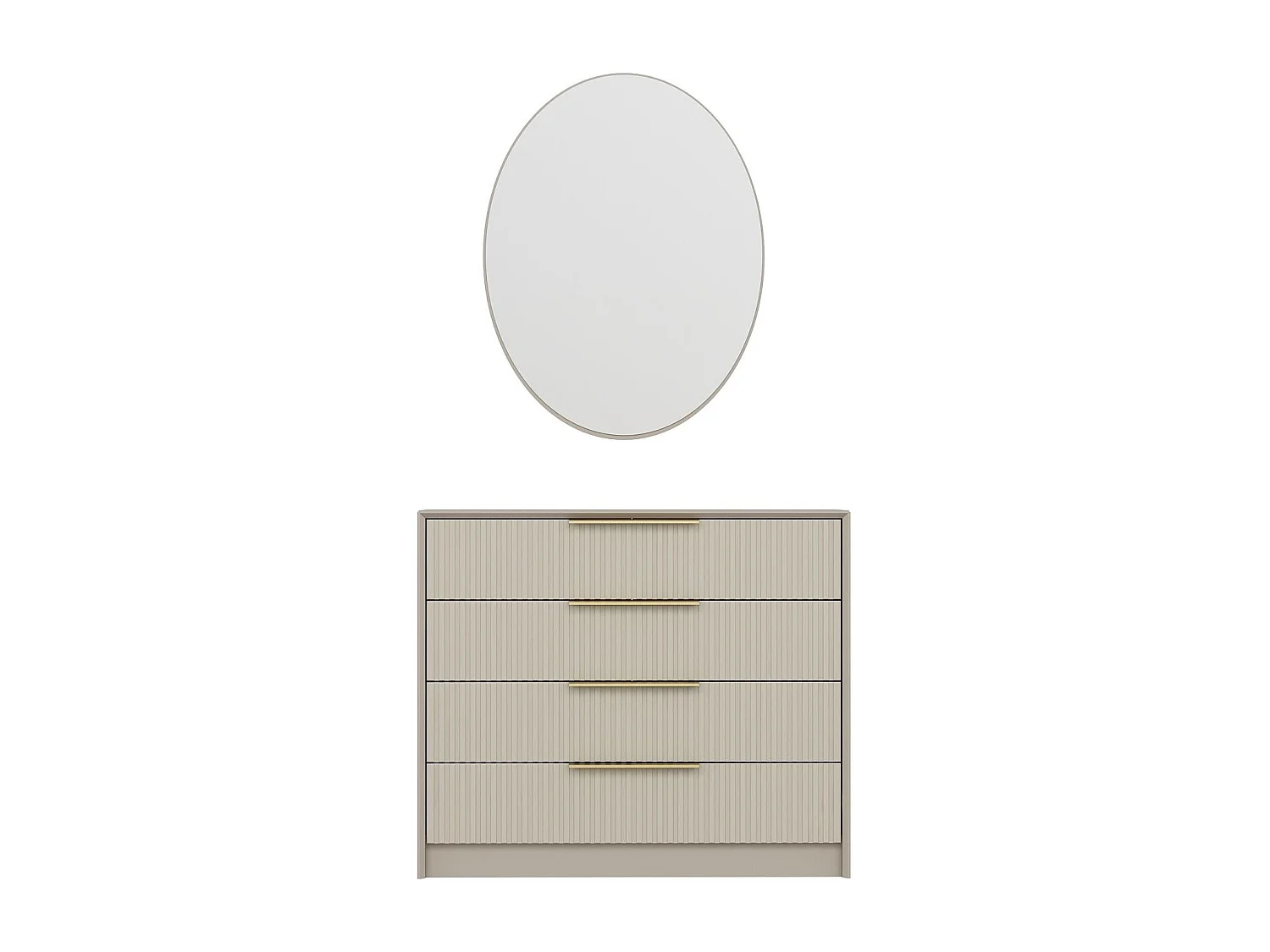 Cassettiera Kailua M102, Beige, Con cassetti, Numero di cassetti: 4.00, 85x100x45cm